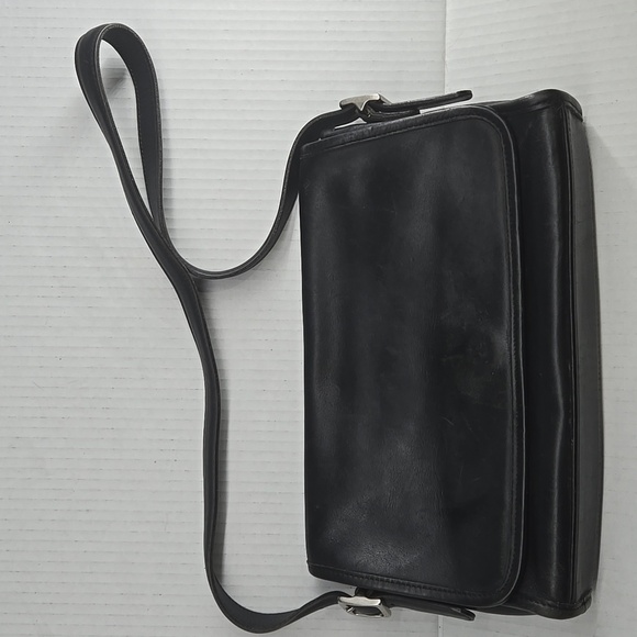 Vintage Coach 9072 Shoulder Bag Black Leather - Picture 11 of 11